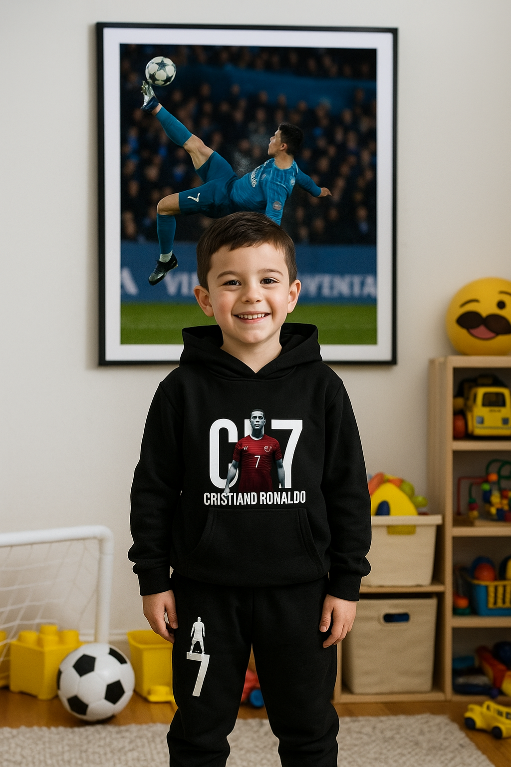 Conjunto Esportivo Infantil CR7 – Alta Qualidade, Resistente à Água